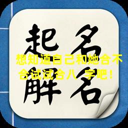 想知道自己和她合不合试试合八  字吧！